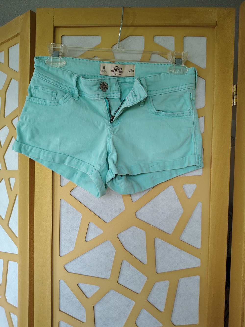 Hollister Mint Aqua Women's Denim Shorts